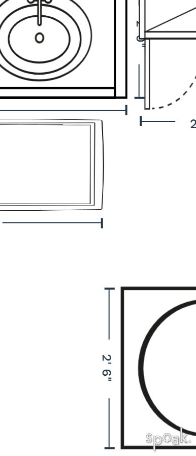 Rectanglar Bathroom Floor Plan designed by krista sohns