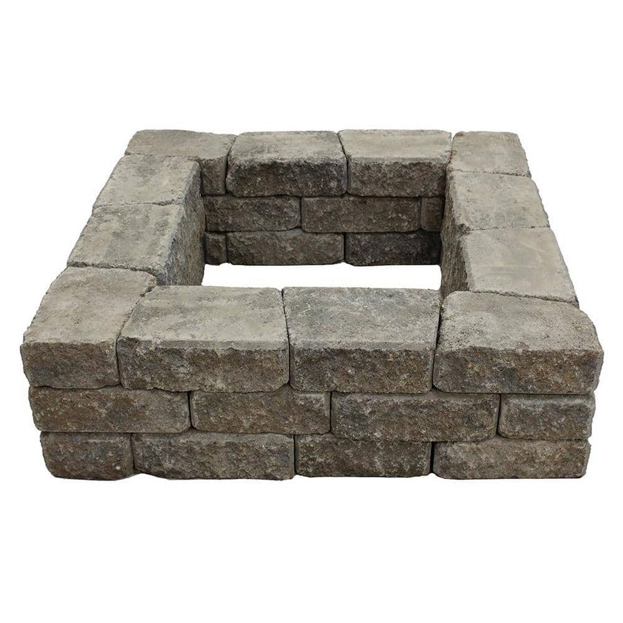 Mutual Materials StackStone 39 in. x 39 in. Concrete Fire Pit Wall Kit in Summit Blend MS39SQFPSB1 - The Home Depot added by KH Design Concepts