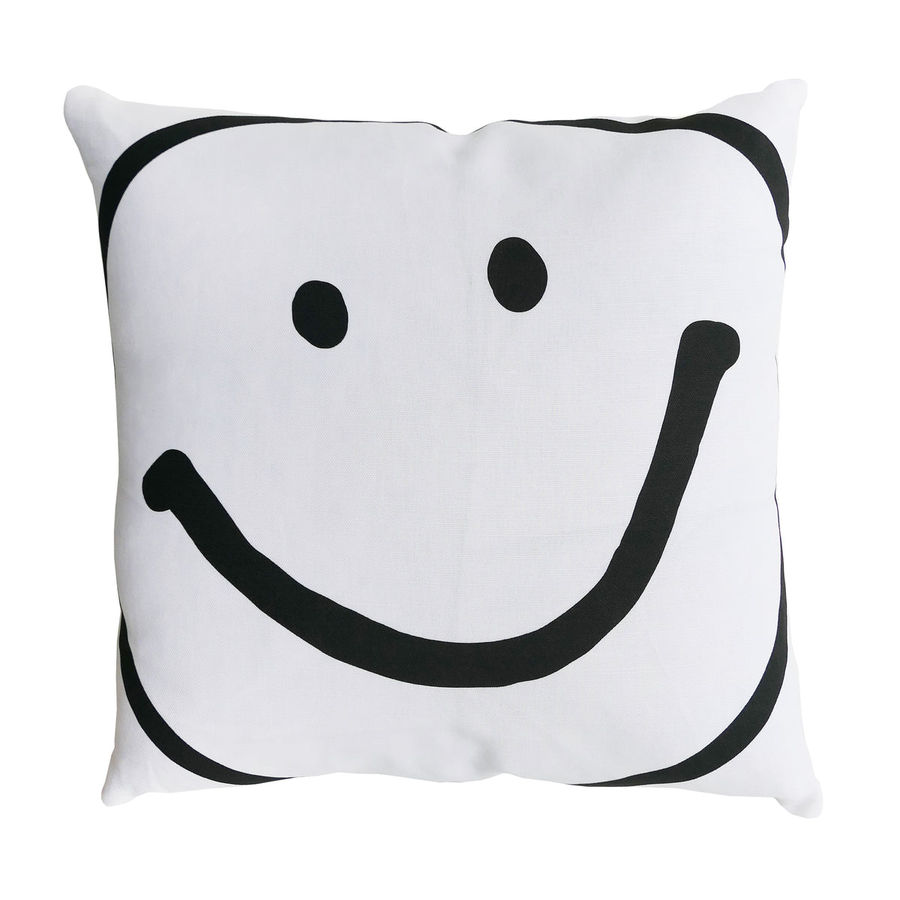 Mr. Smiley Reverse White Pillow added by MK Alderman