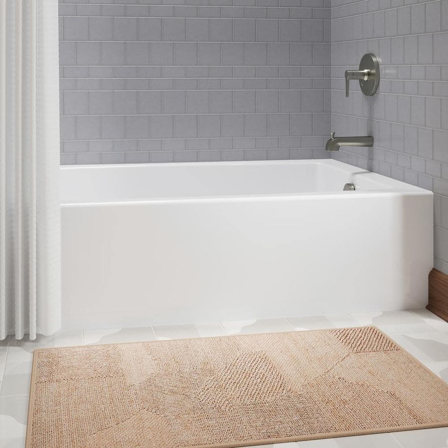 KOHLER Elmbrook 60 in. x 36 in. Soaking Bathtub with Right-Hand Drain in White R25507-RA-0 - The Home Depot added by Sarah Jackson