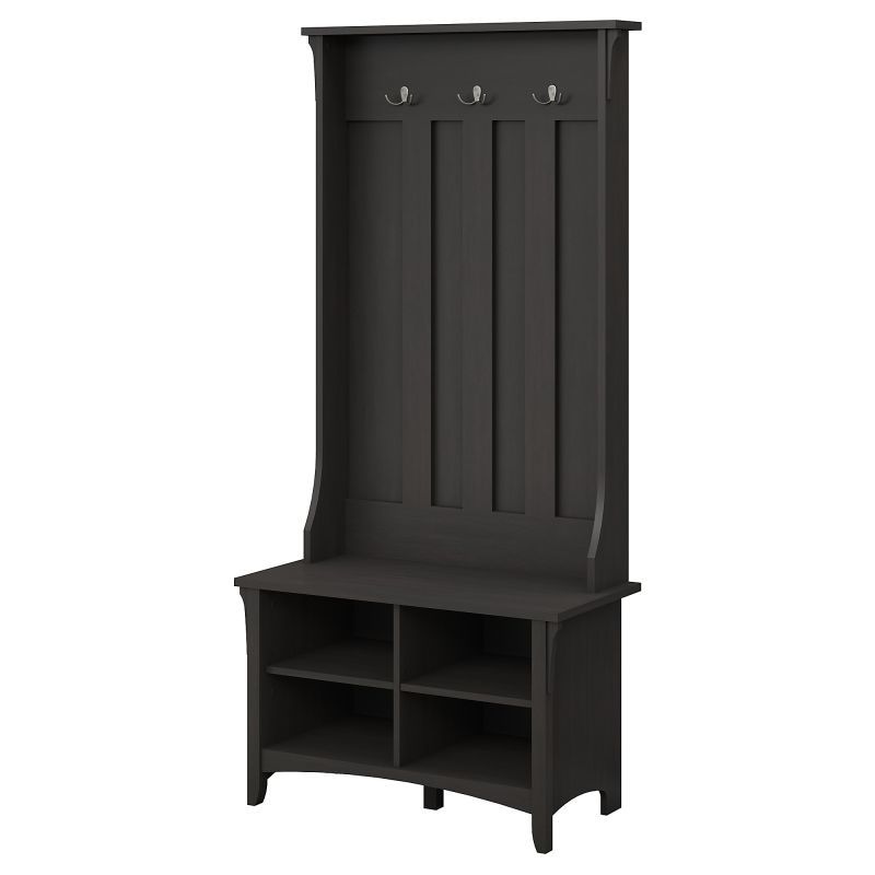 Bush Furniture Salinas Hall Tree with Storage Bench in Vintage Black added by Morgan Van Roekel