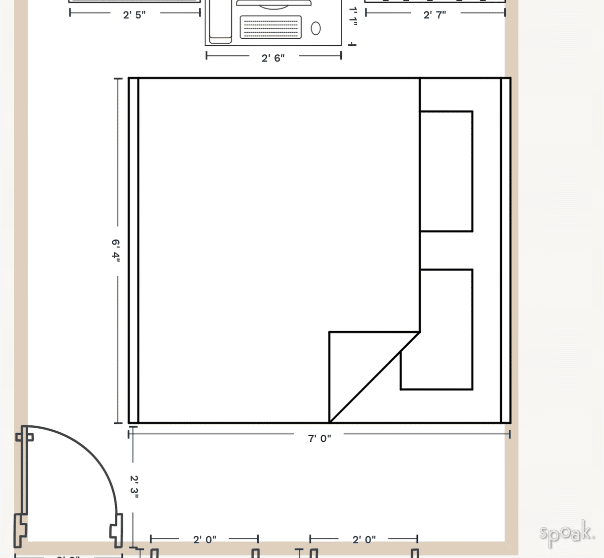 Small Bedroom Plan designed by Keriden Waldrop