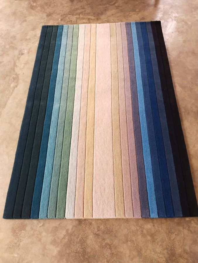 6x9 Blue Stripe New Extra Ordinary Multi Colored Striped Hand - Etsy added by Averyl Yaco
