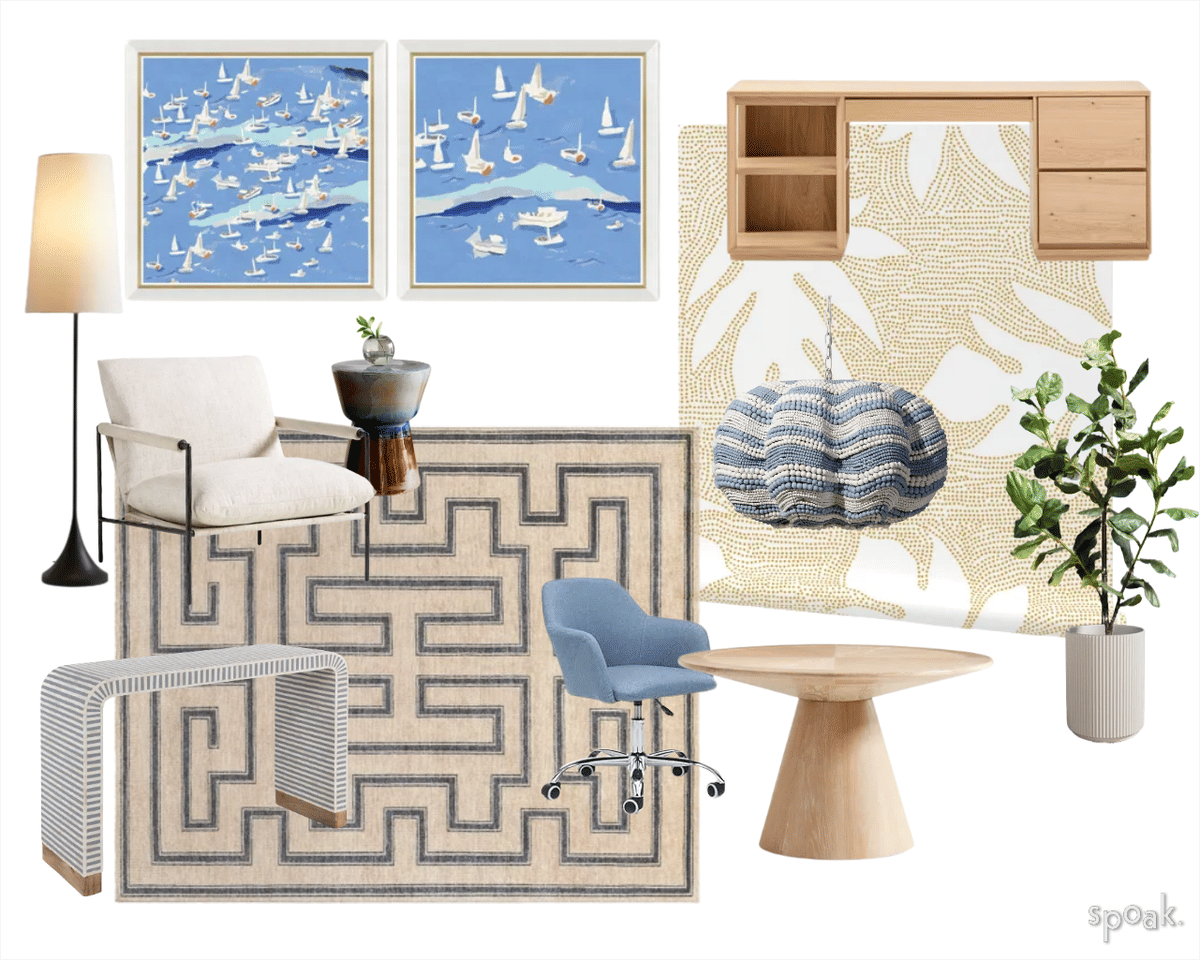 Coastal Office Ideas designed by Emily York