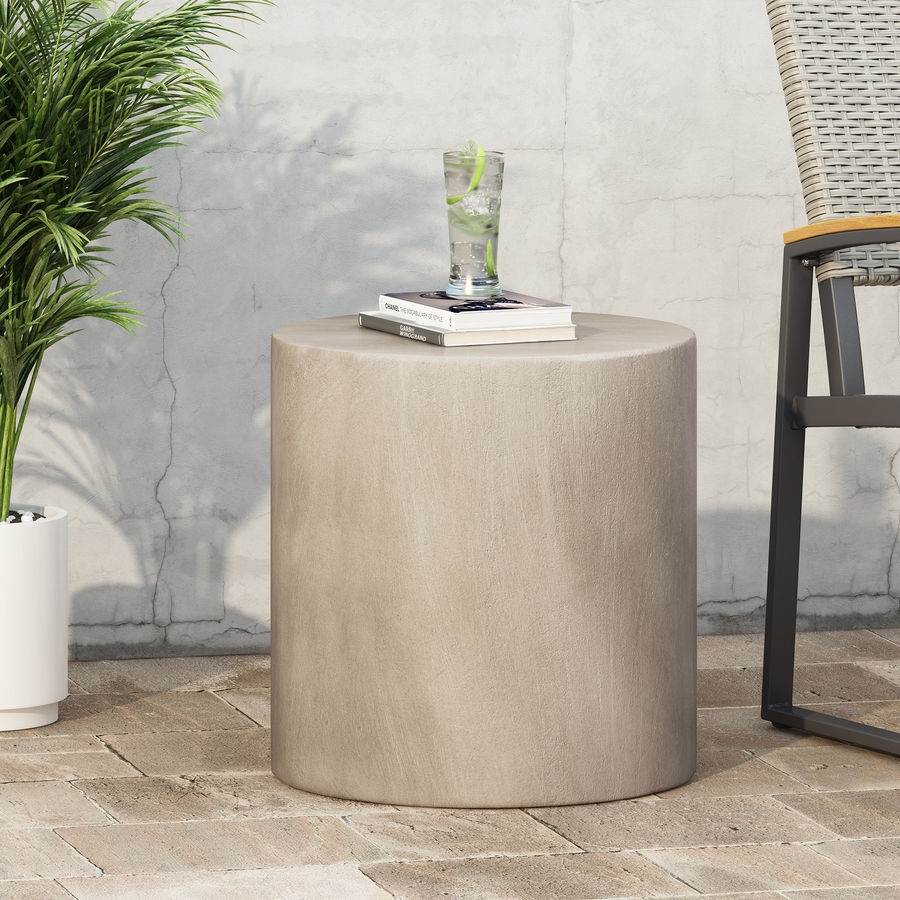 17 Stories Belsy Light Concrete Side Table & Reviews | Wayfair added by Emily Rountree