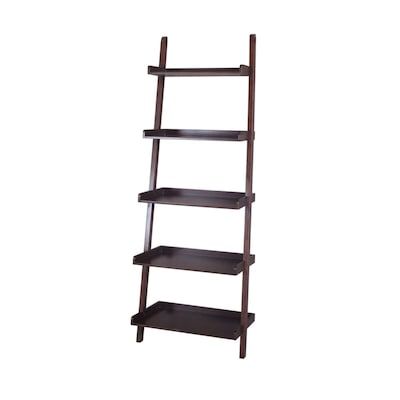 allen + roth Java Wood 5-Shelf Ladder Bookcase (26.75-in W x 72.62-in H x 16.25-in D) Lowes.com added by Tammy Gerber