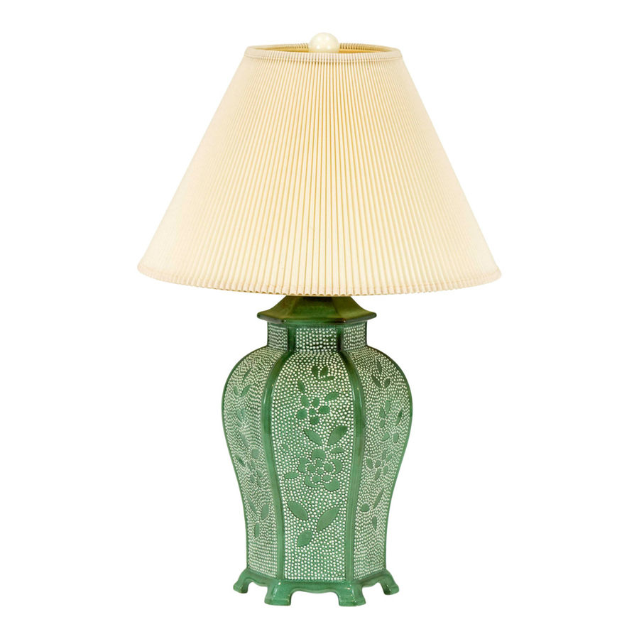 Urn Shaped Table Lamp in Green and White added by Paulina Canini