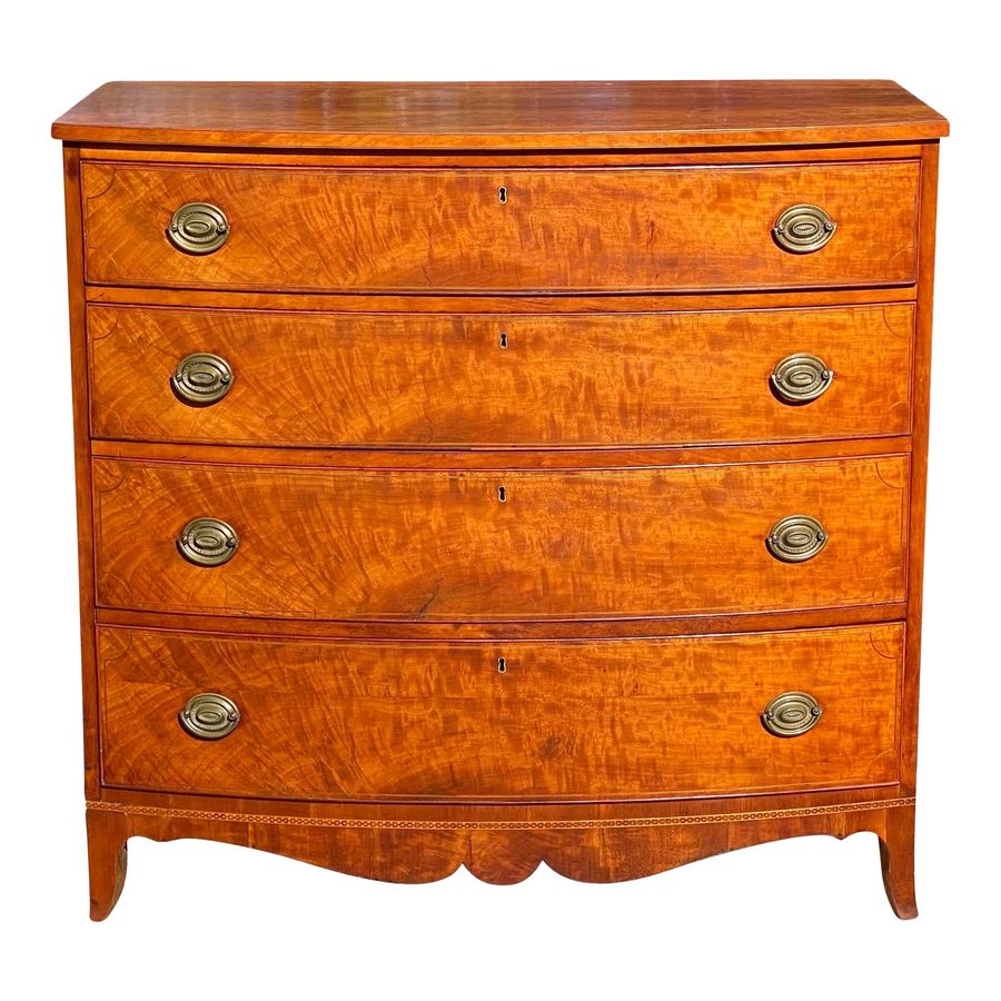 18th Century Antique Massachusetts Mahogany Bow Front Chest of Drawers added by Melissa Genest