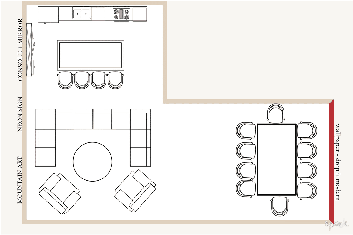 Kitchen Floor Plan designed by Hannah Petterson