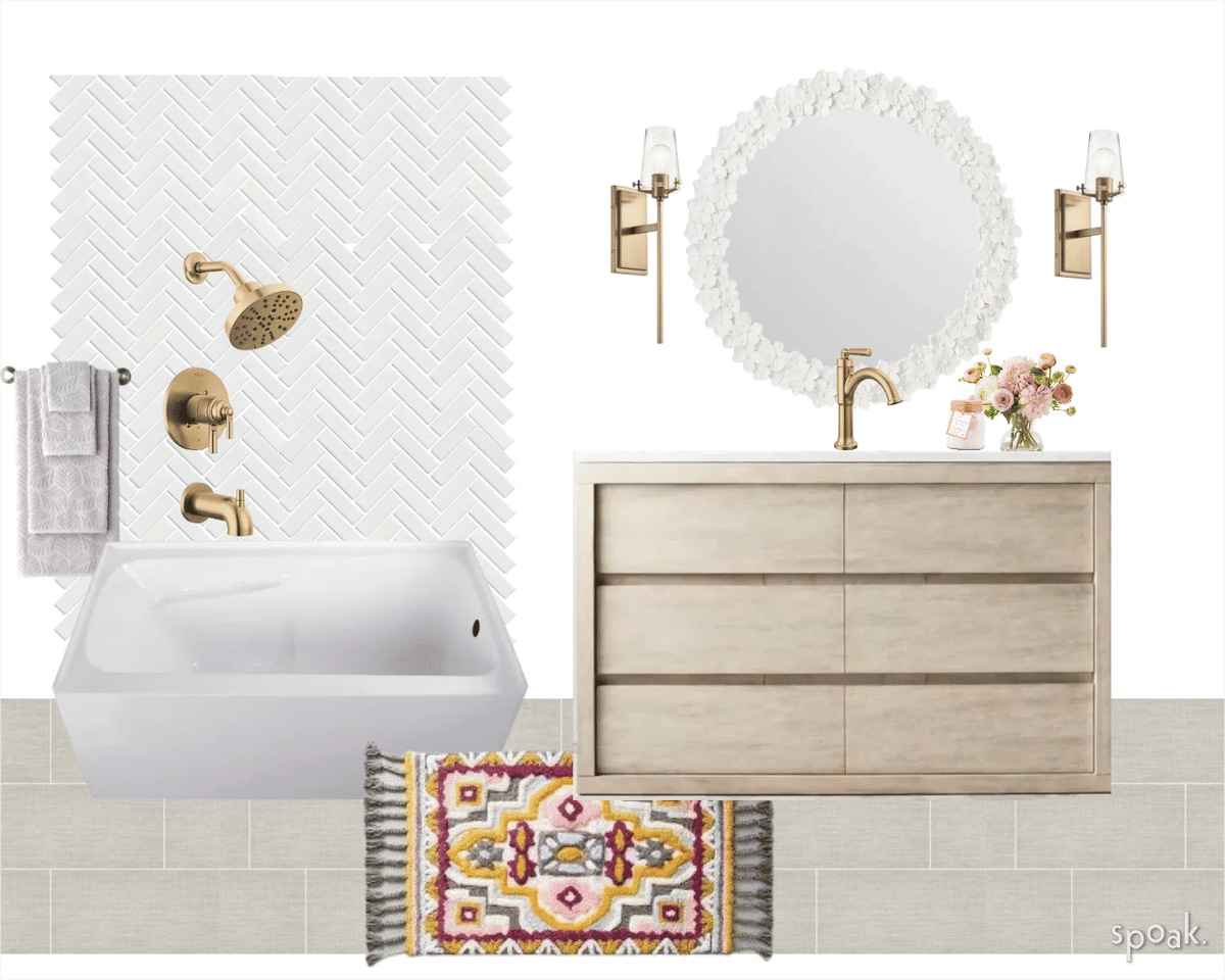 Boho Bathroom Inspiration designed by Sarah Harding