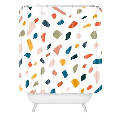 83 Oranges Terrazzo Love Shower Curtain - Deny Designs added by HELEN SALGADO