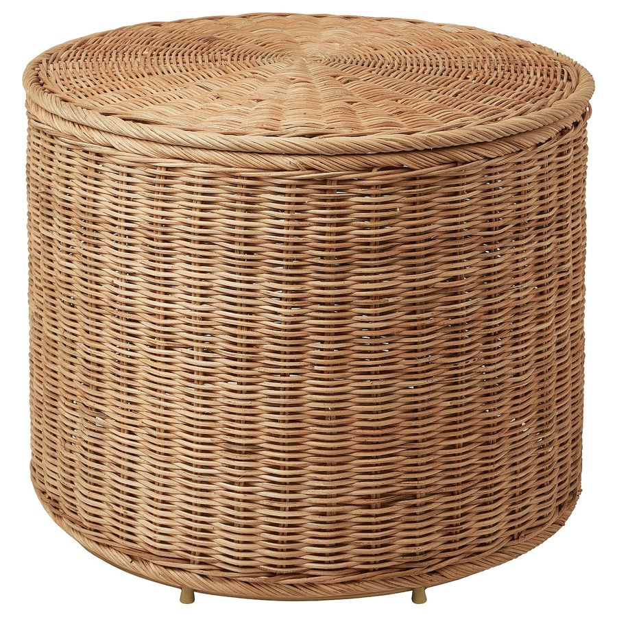 TOLKNING Ottoman with storage, handmade rattan - IKEA CA added by Katarina Todorovic