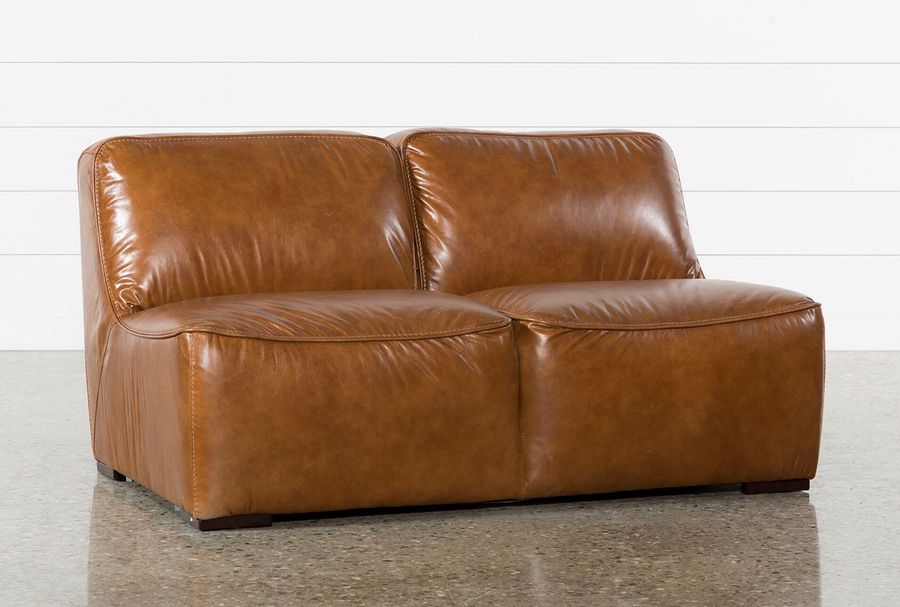 Burton Leather Armless 62" Loveseat added by Katie Hoffman