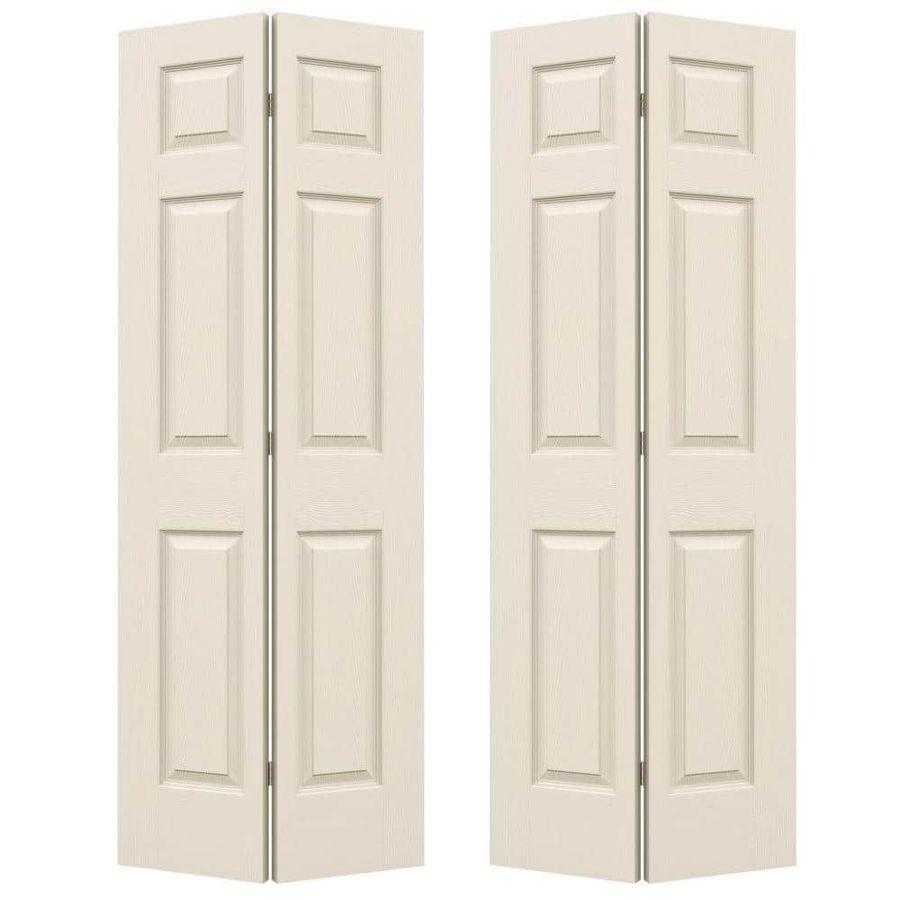 60 in. x 80 in. 6 Panel Primed  Closet Bi-Fold Double Door THDJW160600154 - The Home Depot added by Melissa Fraum