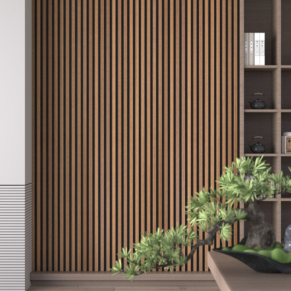 94" L x 24" W Acoustic Wood Wall Paneling, Decorative Soundproof Panels for Walls and Ceilings, 3D Slat Wood Wall Panels added by Jamie Moon