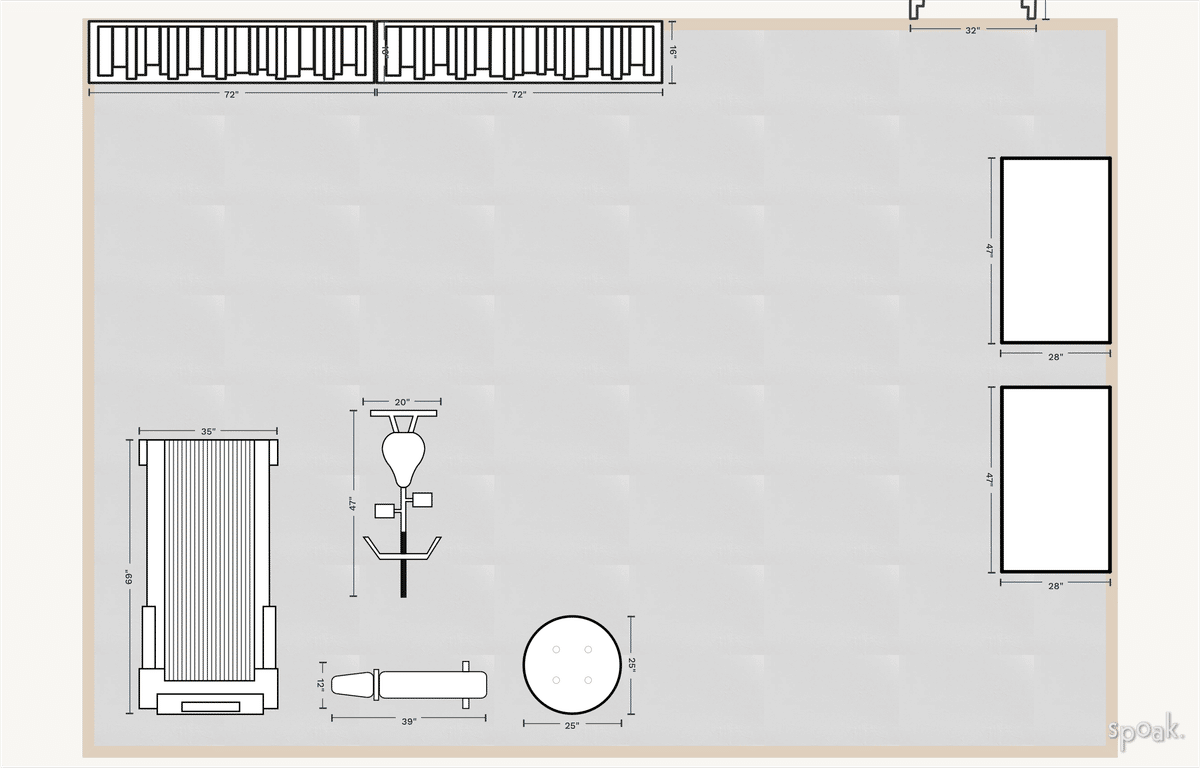 Office Plan designed by Joanna Stasiak