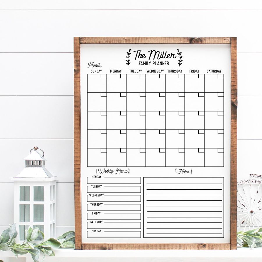Whiteboard Calendar FRAMED Customizable Vertical Dry-erase - Etsy added by Stephanie Northrop