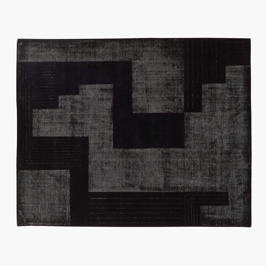 LARSO HAND-TUFTED WOOL-BLEND BLACK AREA RUG 8'X10' added by Candela Lemos