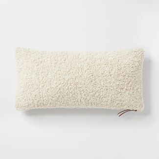 Oversized Boucle Lumbar Throw Pillow with Exposed Zipper Brown - Threshold™ designed with Studio McGee added by Elizabeth Roussil