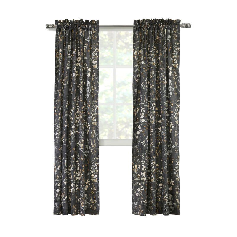 Womack 100% Cotton Floral Room Darkening Rod Pocket Curtain Panels added by Melissa Fraum