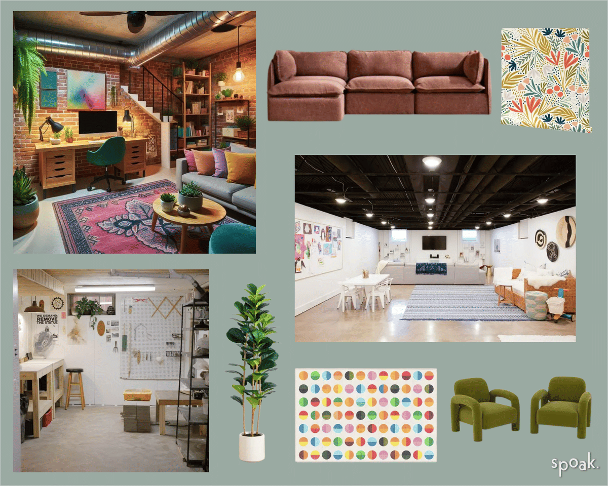 Basement Ideas designed by Blackbird House