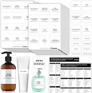 Cludoo 372 PCS Bathroom Home Laundry Labels for Organizing with DIY Blank Labels,Bathroom Laundry Home Beauty Organization Supplies Labels added by Angelina Panasyuk