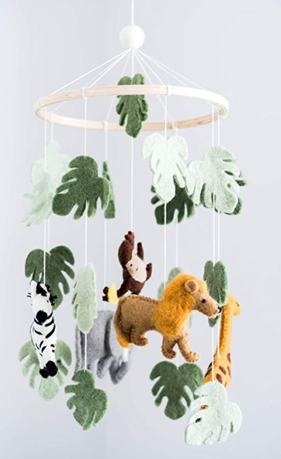 Jungle Animals Baby Mobile, Safari Nursery Room Decor, Safari Theme Nursery, Wild Animals Decoration, Wild Animals Mobile added by Kelton Wright