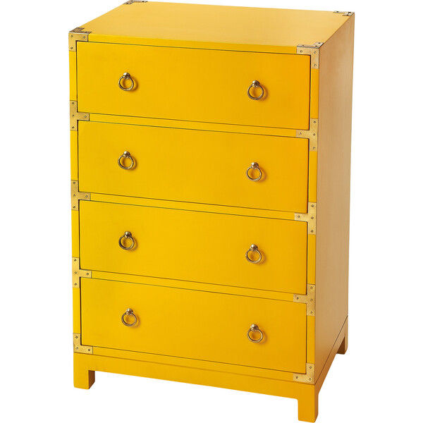 Ardennes Large Campaign Chest, Yellow - Butler Dressers & Changing Tables | Maisonette added by Spoak Member