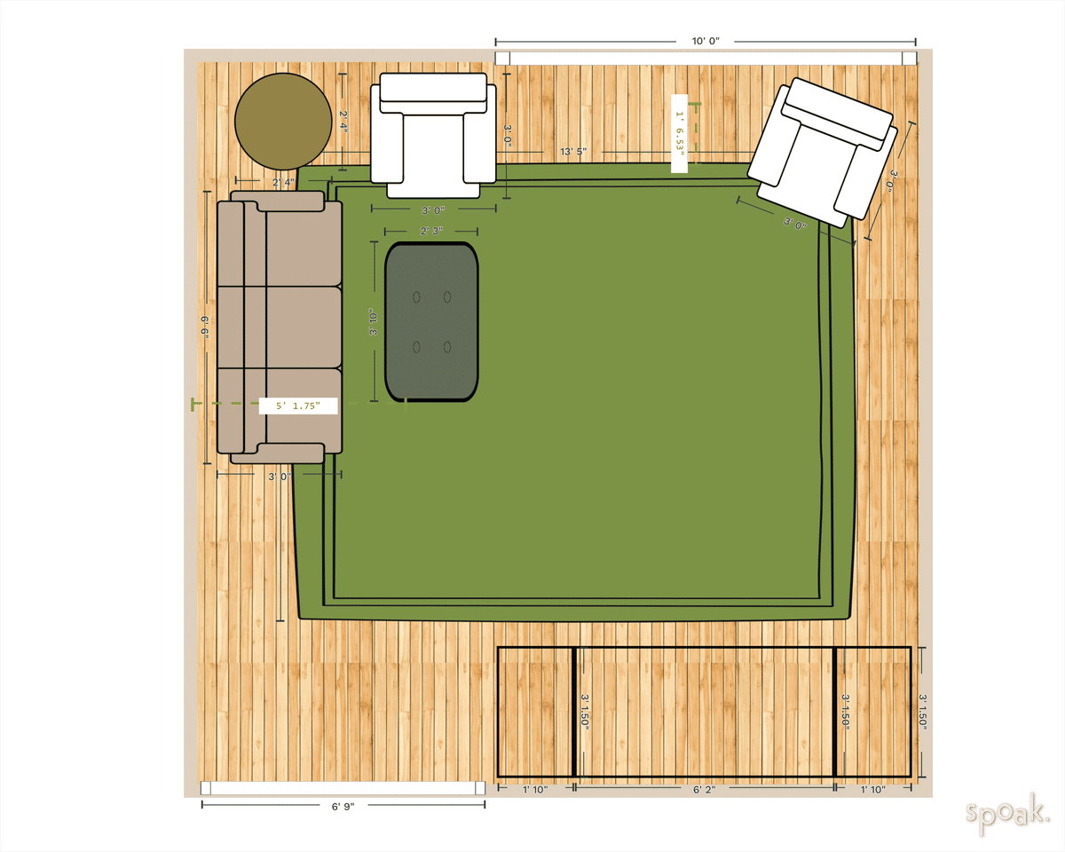 Living Room Floor Plan designed by Angela Standish