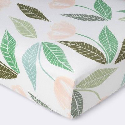 Fitted Crib Sheet Blooms - Cloud Island™ added by Where The Heart Is Designs
