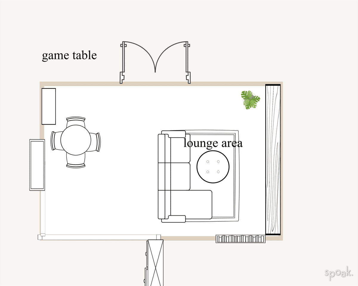 TV Room Plan designed by KATHERINE ECK