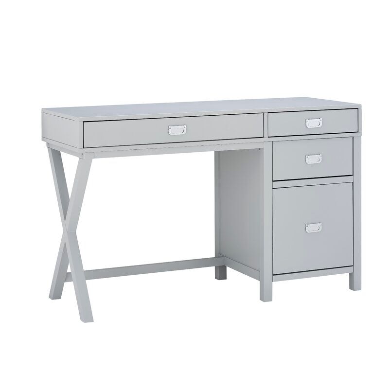 Makan Solid Wood Modern Writing Desk with Drawers 48"w x 18"d x 30"h added by Kate Lynn Nemett