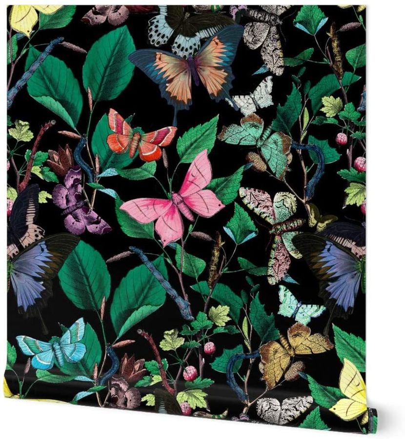 Spoonflower Peel and Stick Removable Wallpaper, Butterfly Bugs Butterflies added by Spoak Member