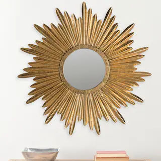 SAFAVIEH Josephine Sunburst Antique Gold 34-inch Decorative Mirror - 33.5" x 33.5" x 1" added by Elizabeth Logan