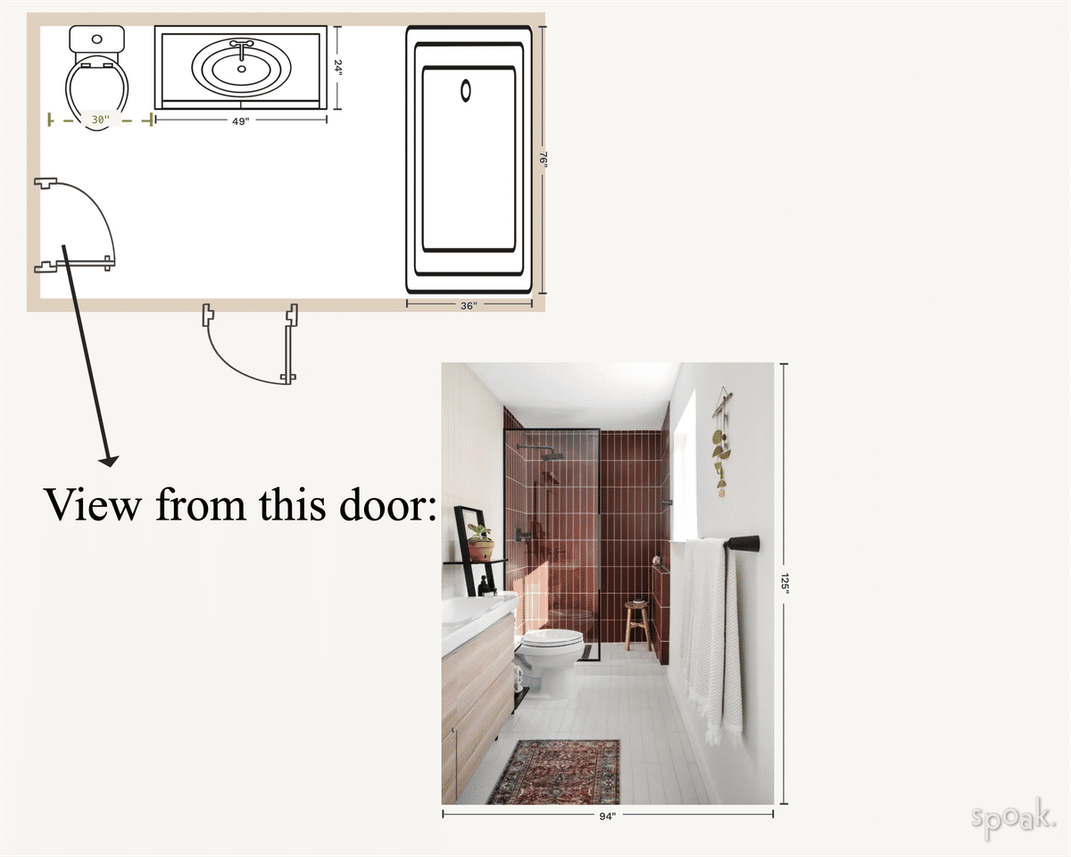 Bathroom Floor Plan designed by Rabail Bukhari