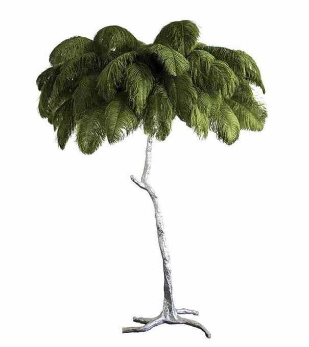 Ostrich Feather Brass Floor Lamp added by Fabian Ortega