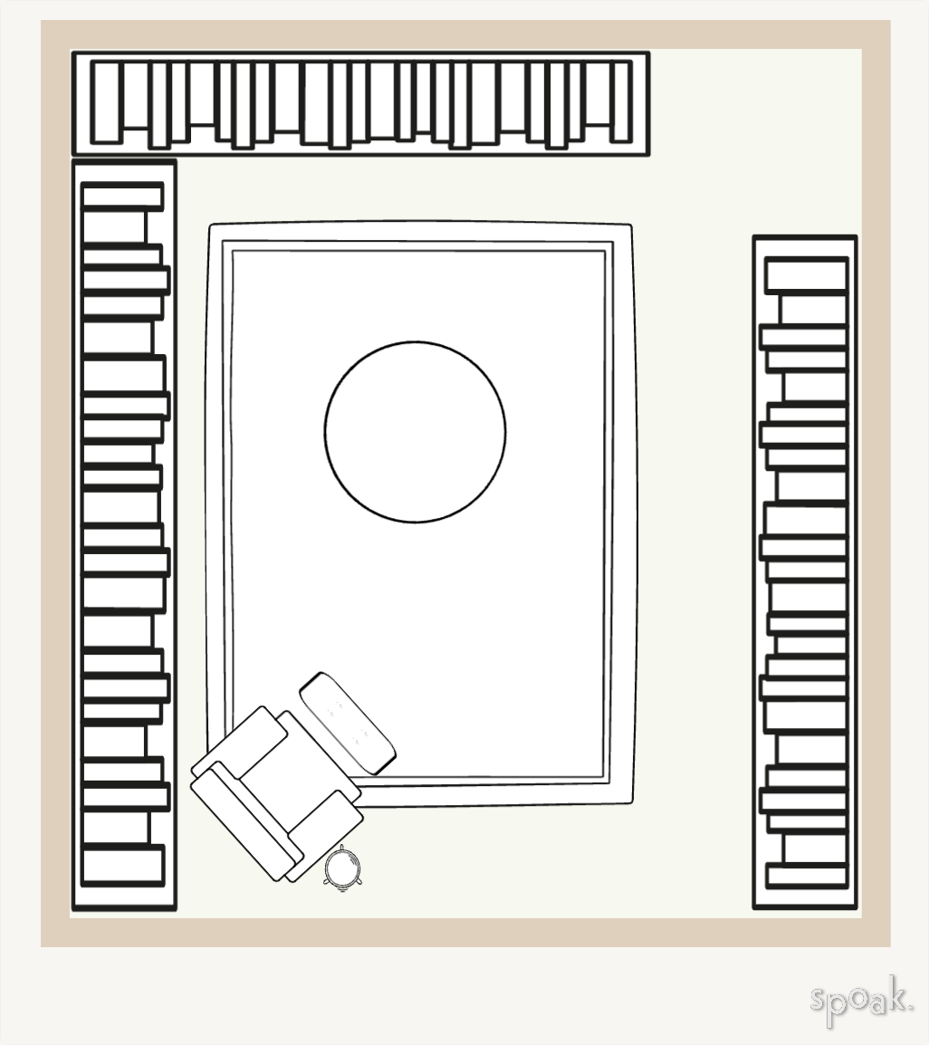 Library Plan designed by Miceala Antoniou