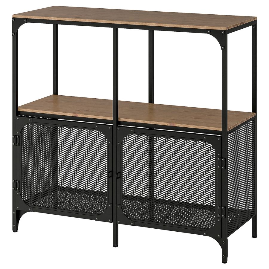 FJÄLLBO Shelf unit, black, 39 3/8x37 3/8" - IKEA added by Amy Burrell