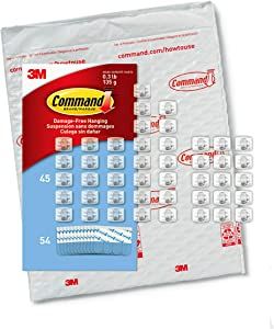 Command Clear Mini Light Clips, 45 Clips, 54 Strips - Easy to Open Packaging, Decorate Damage-Free added by Jamie Stellato