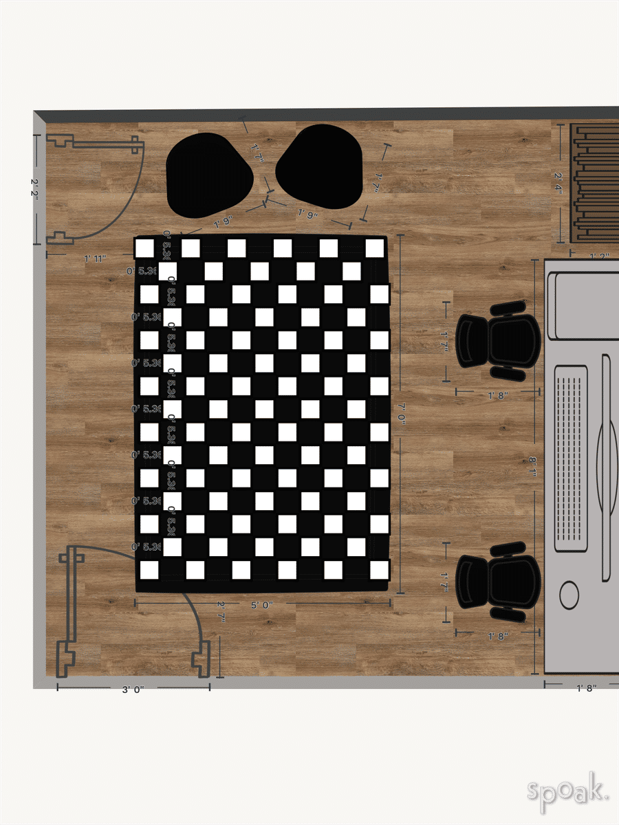 Game Room Layout designed by Tiara Venegas