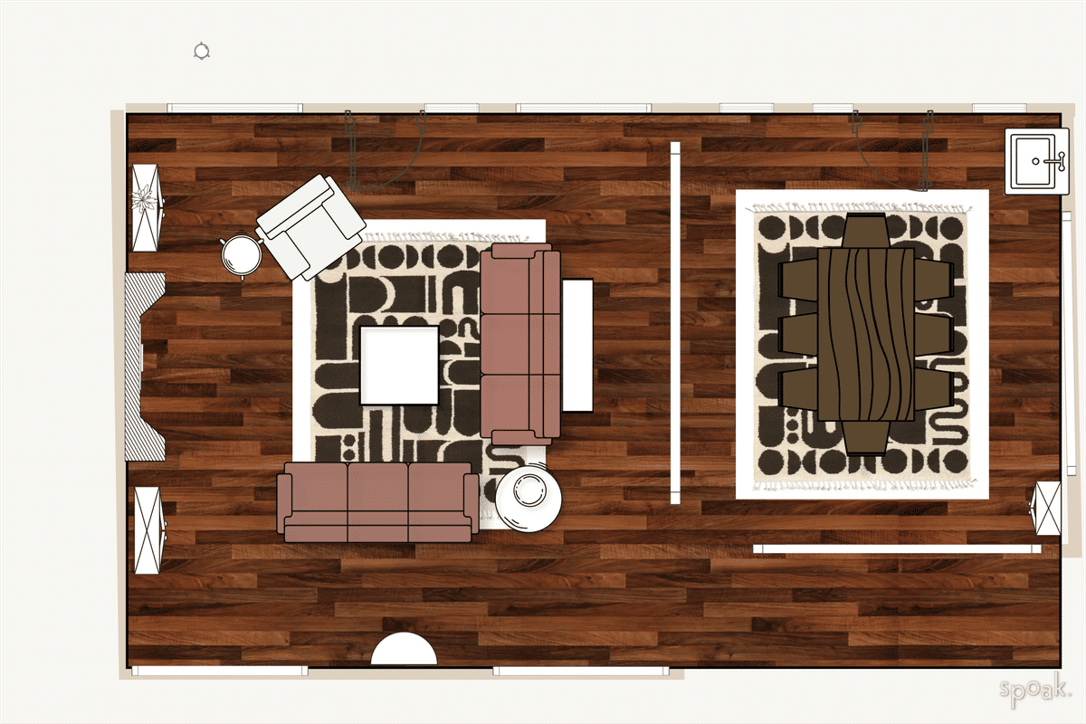 Living Room Layout designed by Deedee Schaeffer