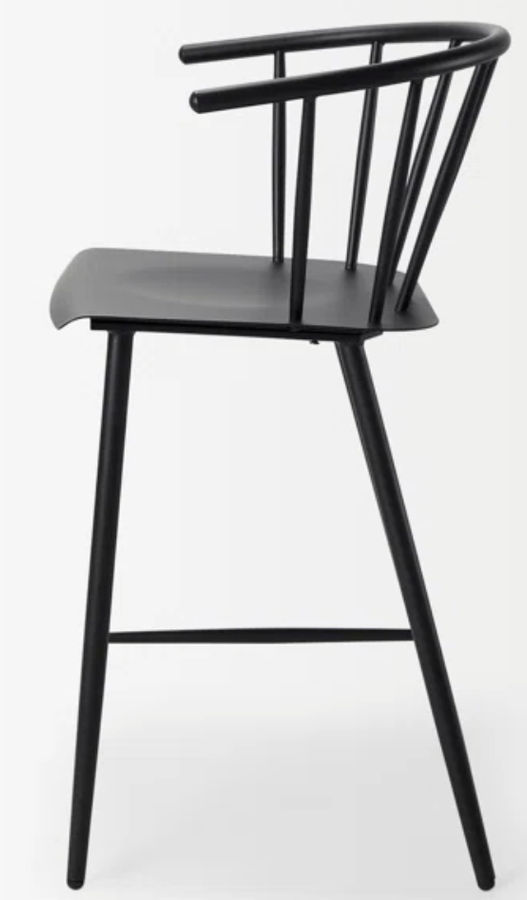 Cleora 21.3'' L21.3'' W Black Metal Stool added by Rachael Igoe