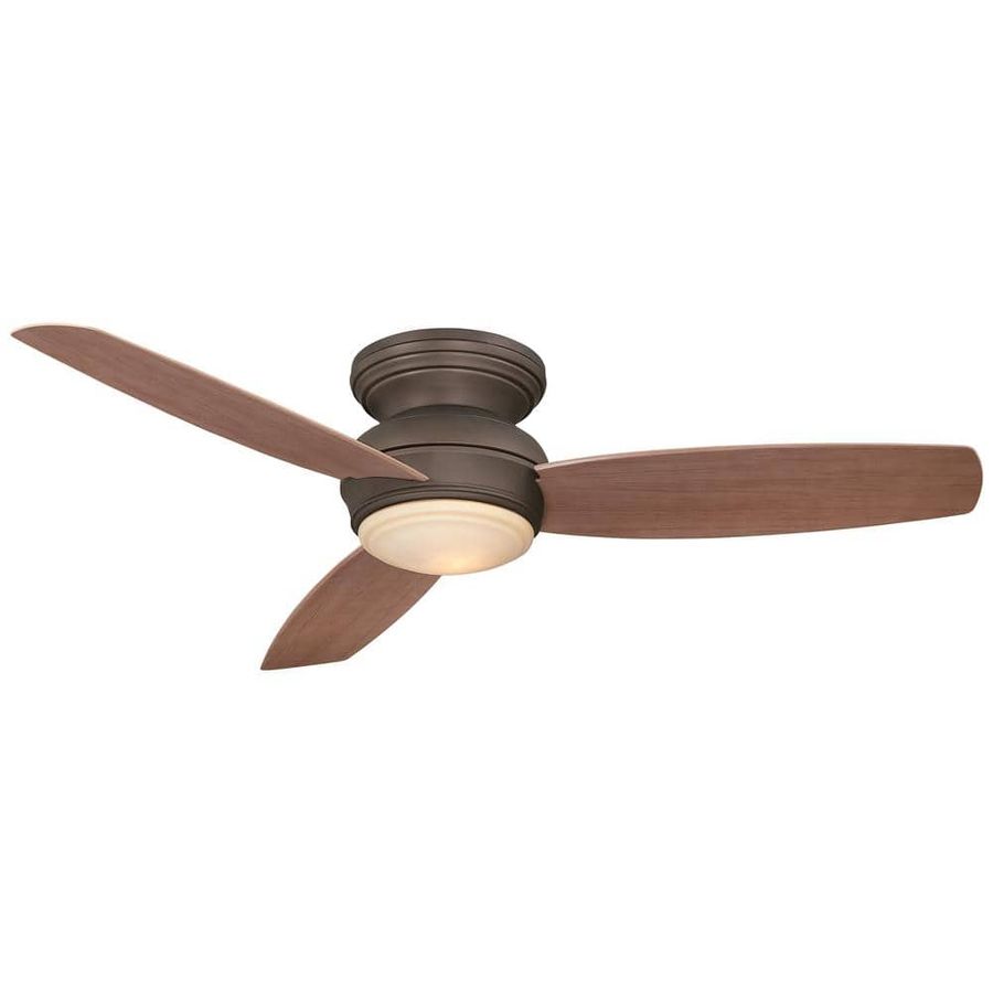 MINKA-AIRE Traditional Concept 52 in. Integrated LED Indoor/Outdoor Oil Rubbed Bronze Ceiling Fan with Light with Wall Control F594L-ORB - The Home Depot added by Jenni Winter