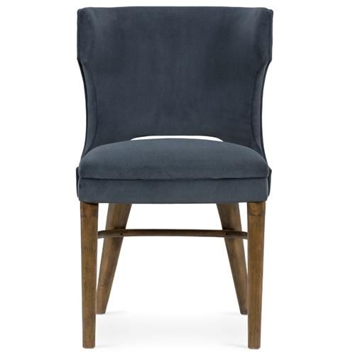 Liana Modern Blue Upholstered Seat Brown Wood Office Chair added by Maddie Berman