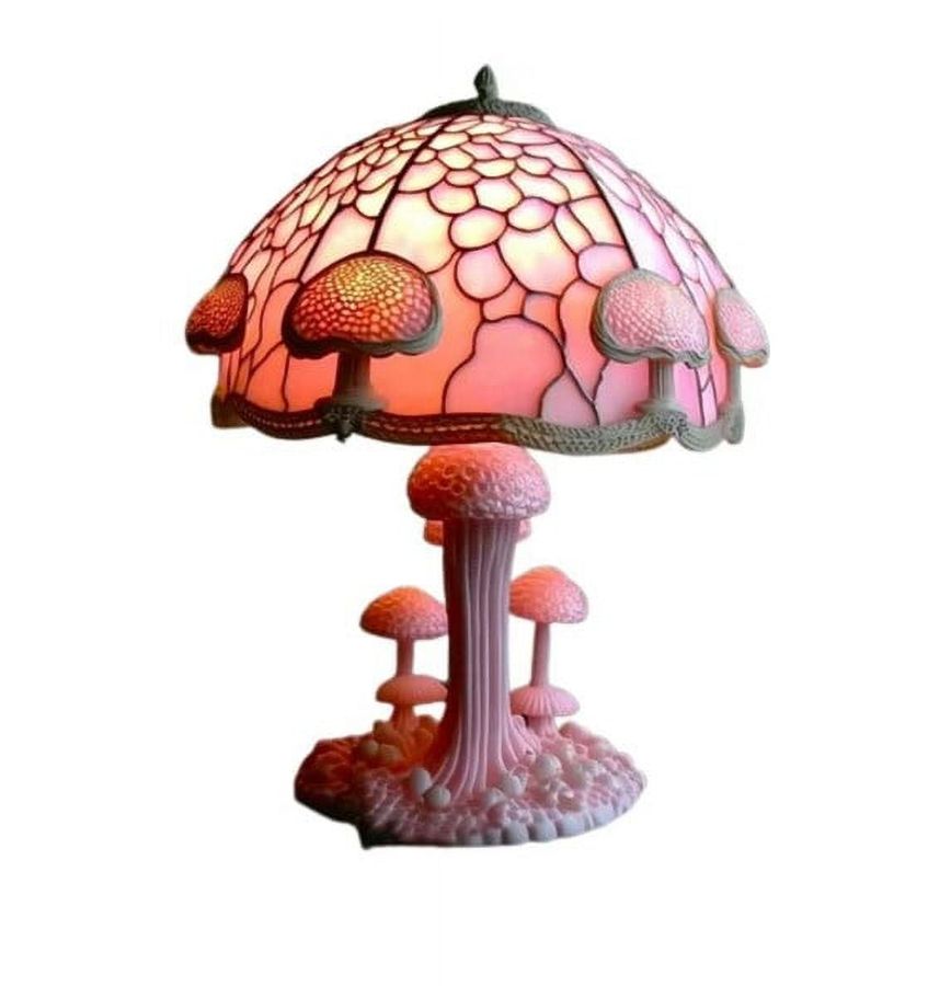 Painting Glass Mushroom Table Lamp, Hight Stained Glass Plant Series Night Light, Bohemian Resin Mushroom Decorative Bedside Lamp for Bedroom Living Room Home Office Decor Gift - Walmart.com added by Theresa Gallagher