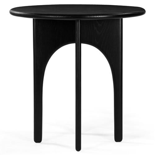 Camila Mid Century Modern Black Oak Wood Round Dining Counter Table - 36"W added by Gina Wall