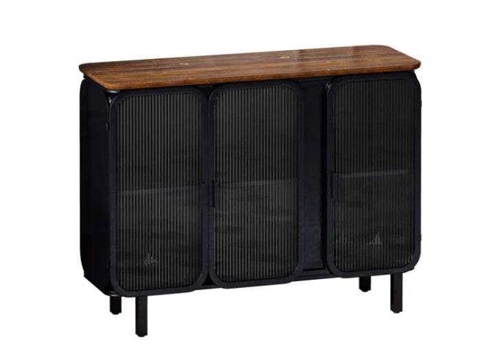 Latitude Run® Glass Doors Modern Two-Door Cabinet With Featuring Storage,Unique Fir Cabinet Top | Wayfair added by Molly Rosner