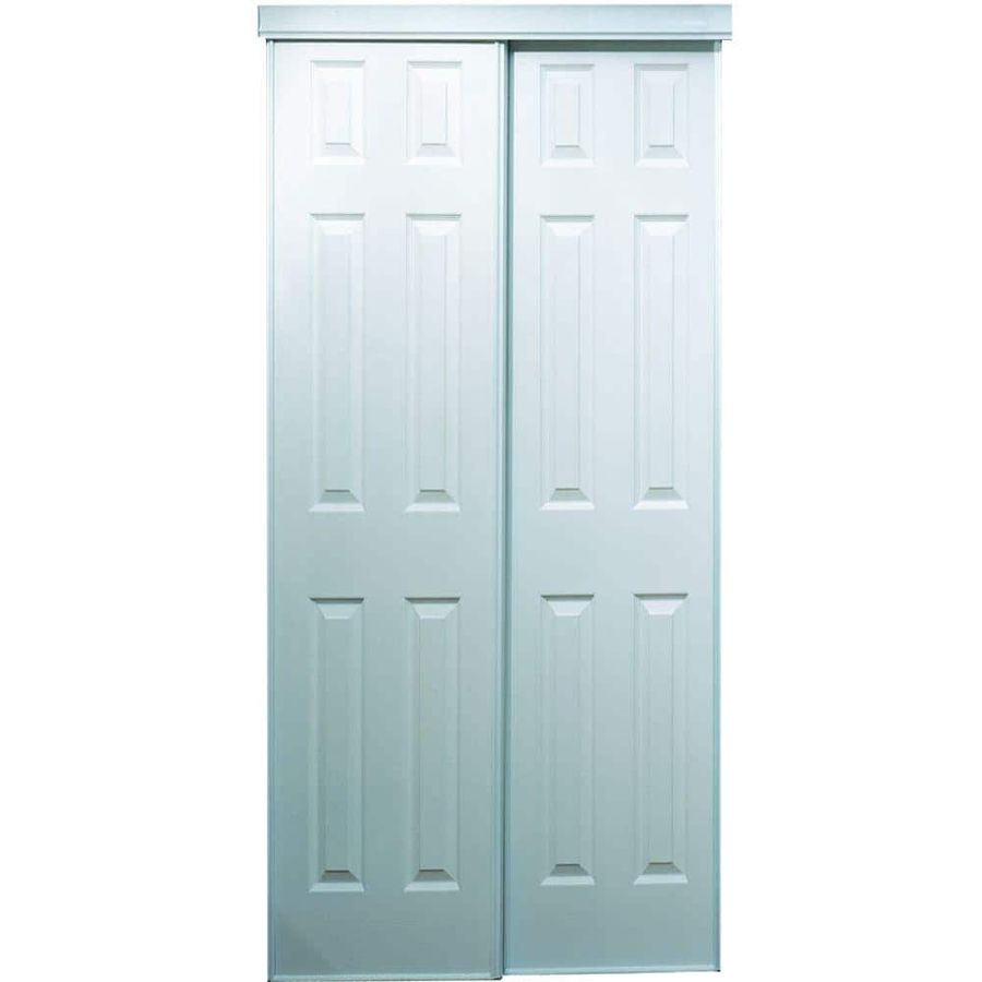 TRUporte Series 106 60 in. x 80 in. Composite White Interior Sliding Door BY0106BWWTD060080 - The Home Depot added by Erin Herston