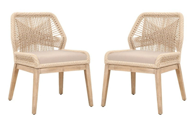 S/2 Easton Rope Side Chairs, Sand/Light Gray added by Jamie Stellato