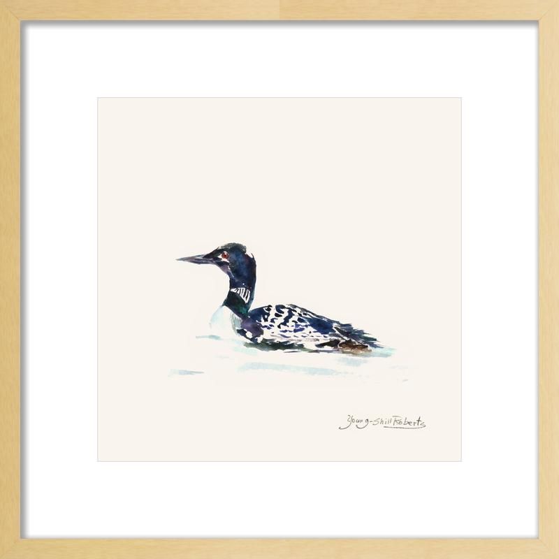 Loon on a Lake by Young-Shill Roberts on Artfully Walls added by Lindsay Medendorp